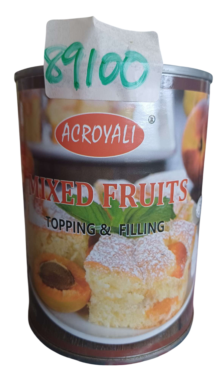 ACROYALI MIXED FRUITS TOPPING & FILLING 595G*12PCS