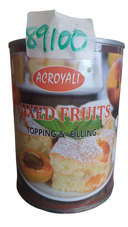 ACROYALI MIXED FRUITS TOPPING & FILLING 595G*12PCS