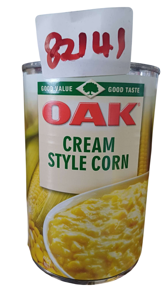 OAK CREAM STYLE CORN 410G*24PCS