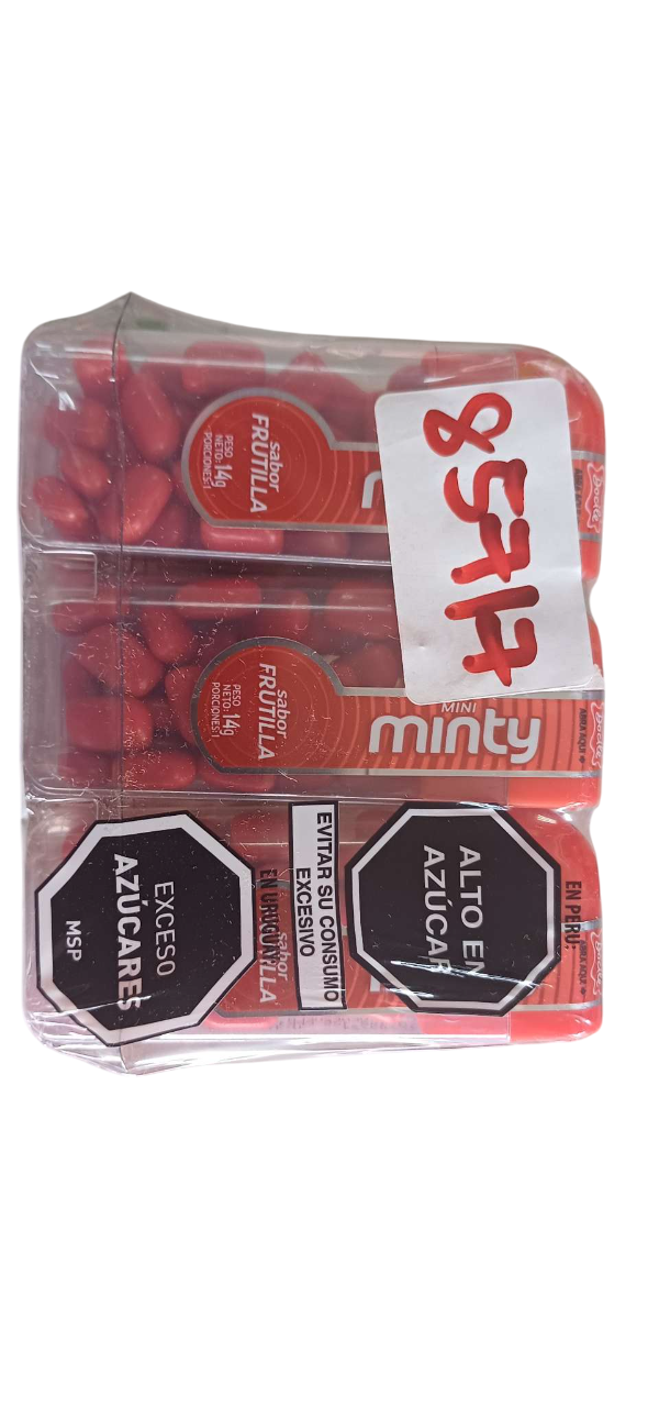 DOCILE MINTY MINT STRAWBERRY 168G(12PCKTS)*12PCS