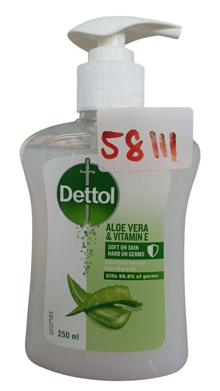 DETTOL H/WASH PUMP ALOE VERA 250MLS*6PCS