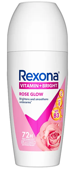 REXONA ROLL ON WOMEN FRESH ROSE GLOW 45MLS*24PCS