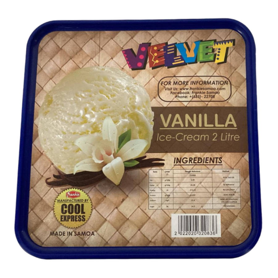 ICE CREAM VELVET VANILLA 2Ltr