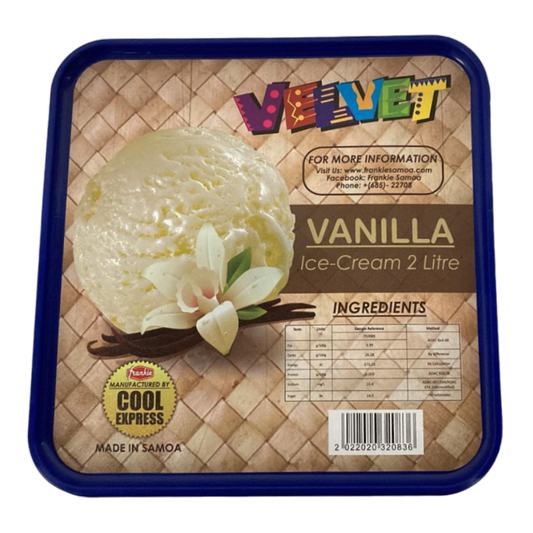 ICE CREAM VELVET VANILLA 2Ltr