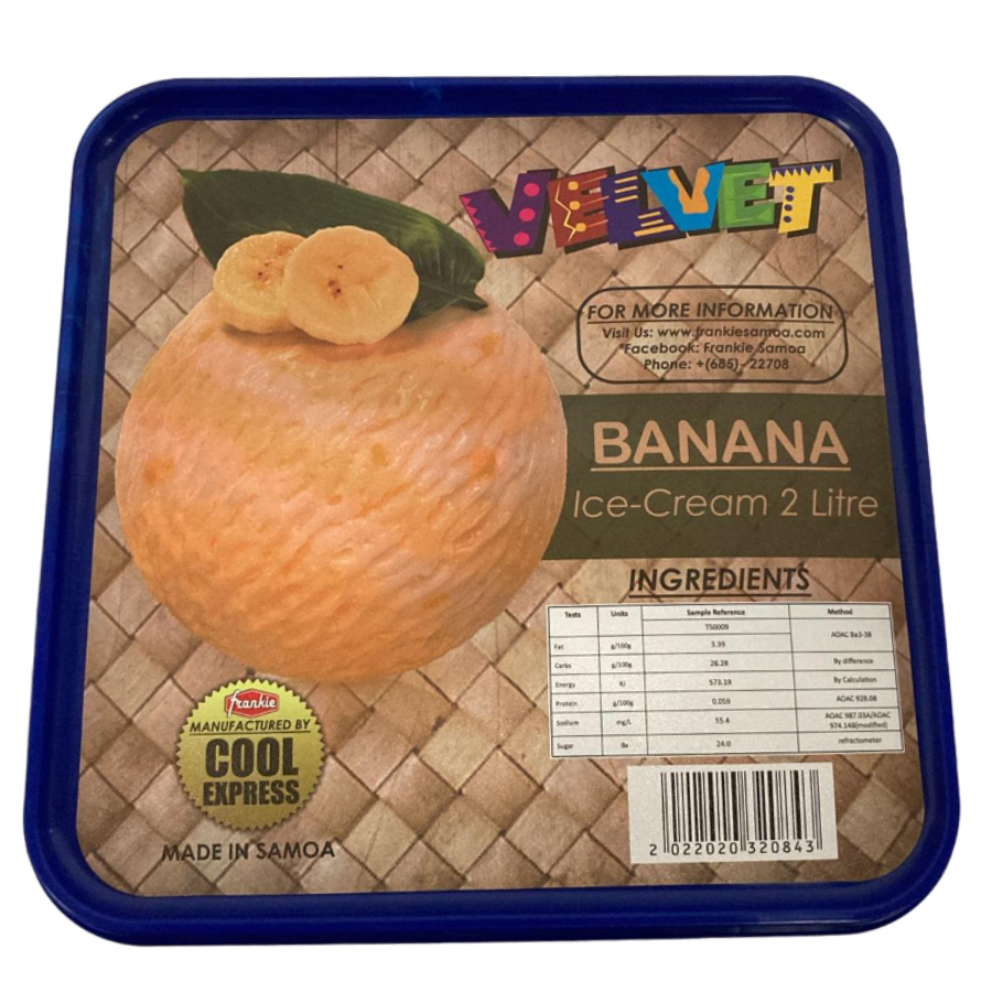 ICE CREAM VELVET BANANA 2Ltr