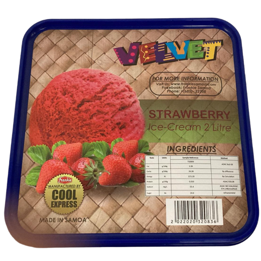 ICE CREAM VELVET STRAWBERRY 2Ltr