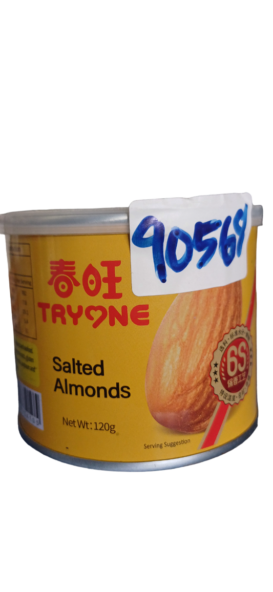 TRYONE SALTED ALMONDS 120G*24