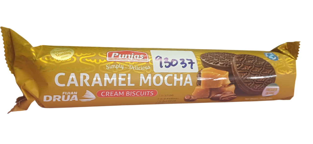 PUNJAS CREAM BISCUITS CARAMEL MOCHA 250g*20PCKTS