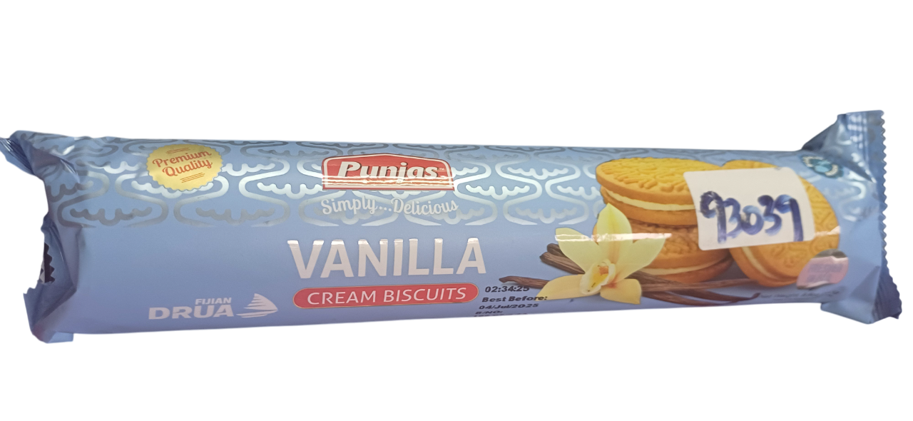 PUNJAS CREAM BISCUITS VANILLA 250g*20PCKTS