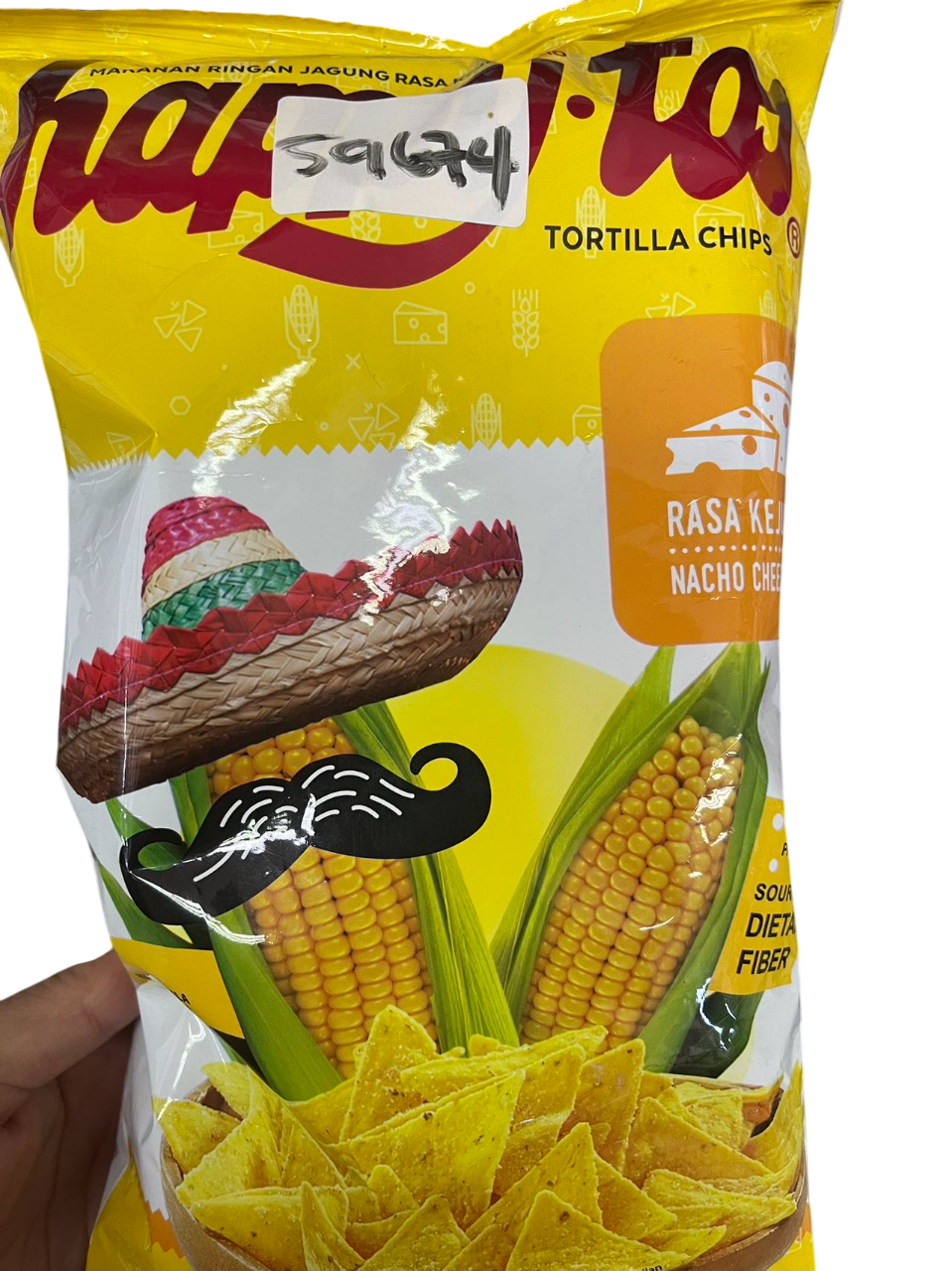 HAPPY TOS TORTILLA NACHO CHIPS 140G*16(YELLOW)