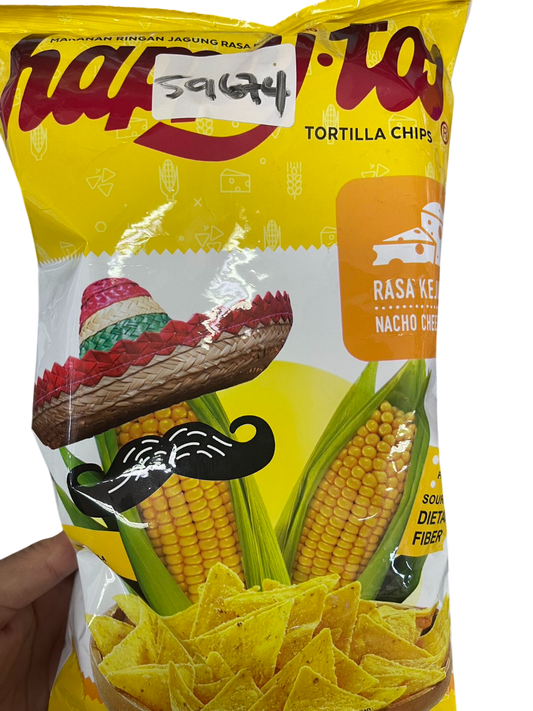 HAPPY TOS TORTILLA NACHO CHIPS 140G*16(YELLOW)