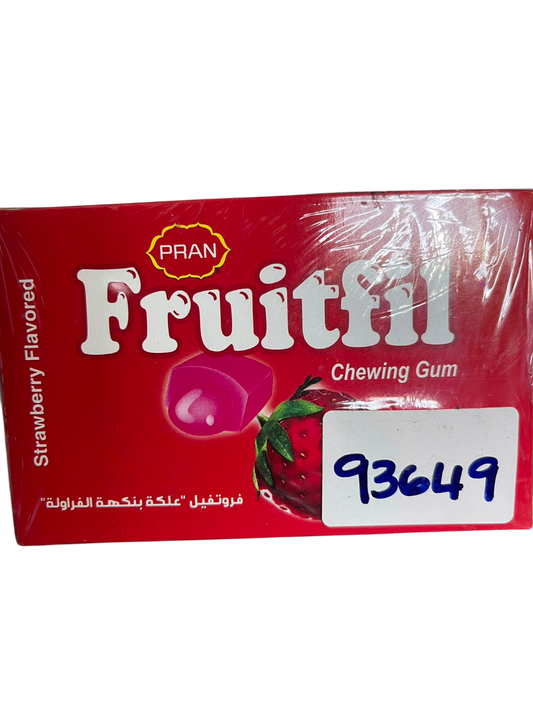 PRAN FRUITFUL CHEW GUM STRAWBERRY  4G*20PCKTS*60PCS