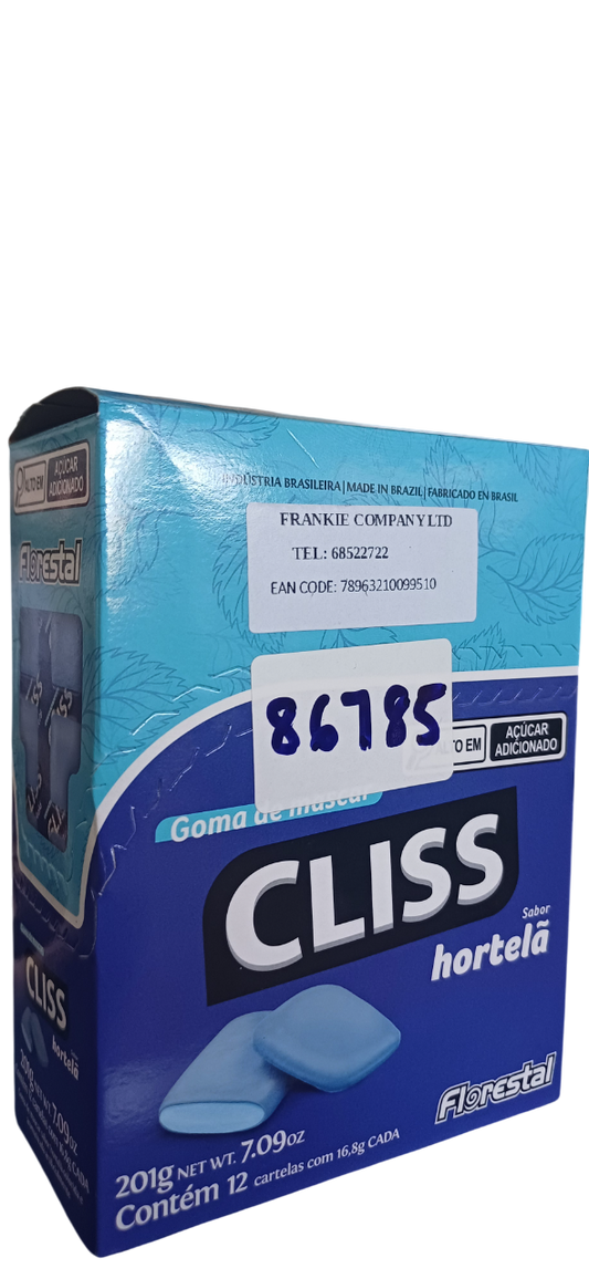 FLORESTAL CLISS BLIST PEPPERMINT CHEWING GUM 201G*24PCS