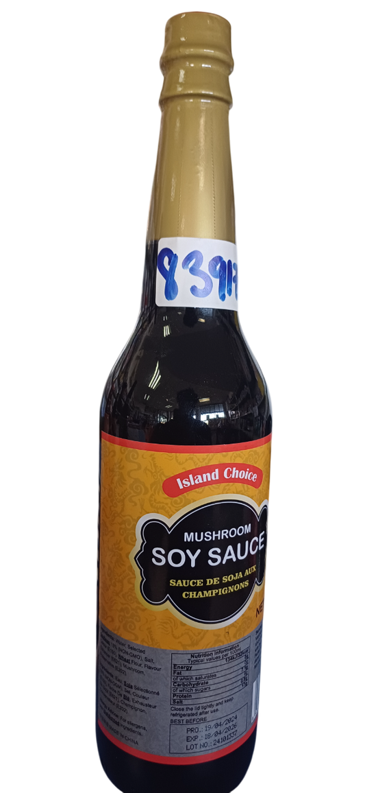 SOY SAUCE ISLAND CHOICE 625ML*24s