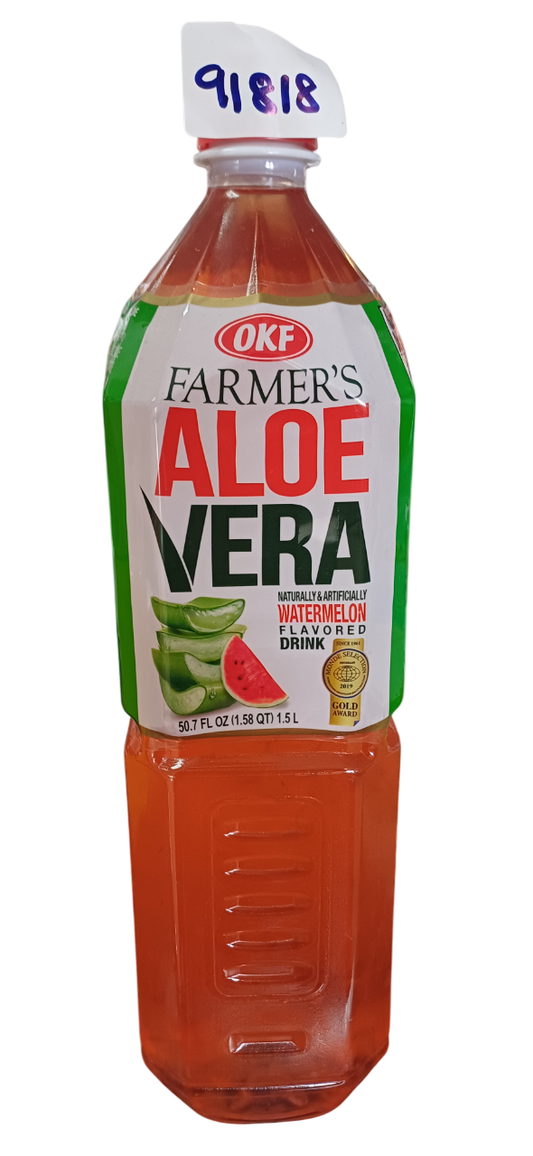 OKF FARMER'S ALOE VERA WATERMELON ORIGINAL 1.5LTR(12PCS)