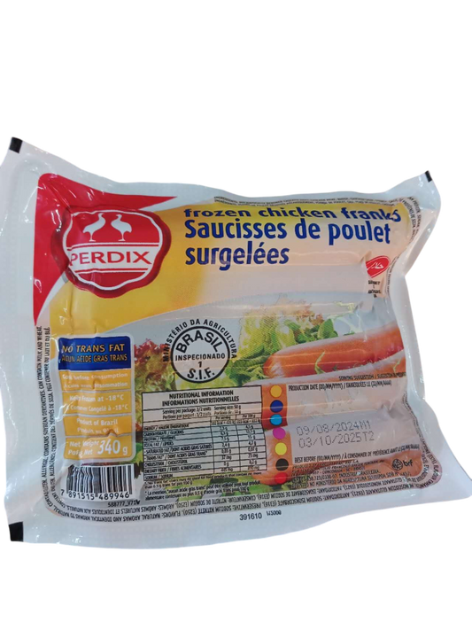 PERDIX CHICKEN FRANKS 340G*24pcs